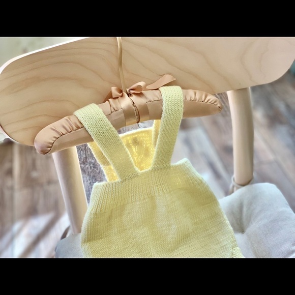 Baby Onesie 0-3 m Hand Knitted Organic Wool Romper Baby Clothes Gift Overalls - Picture 6 of 16